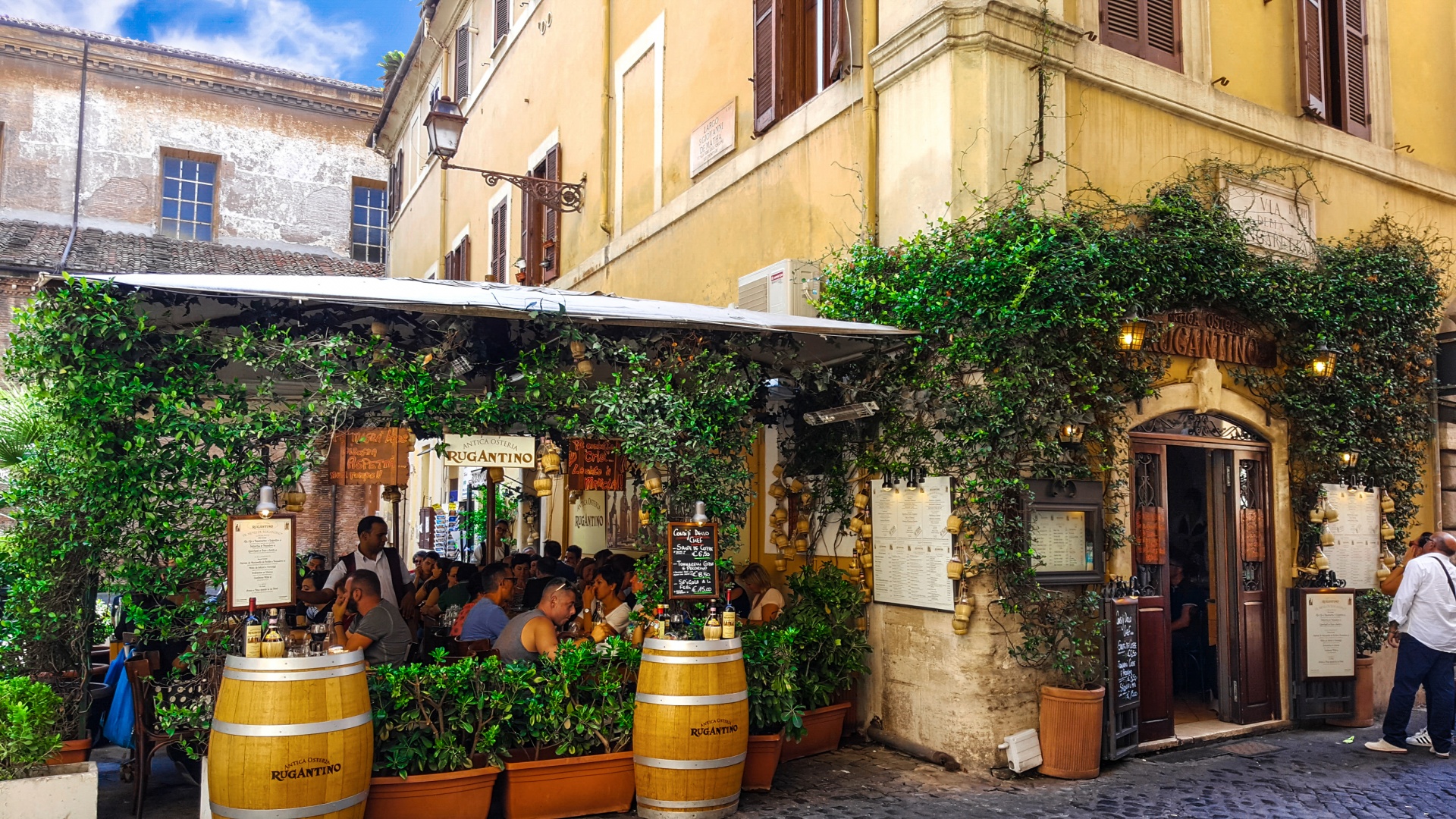 Roma,  Italy,  Trastevere,  Kavinė,  Restoranas,  Lauke,  Sėdimosios Vietos,  Vaizdingas,  Kelionė,  Pietauti