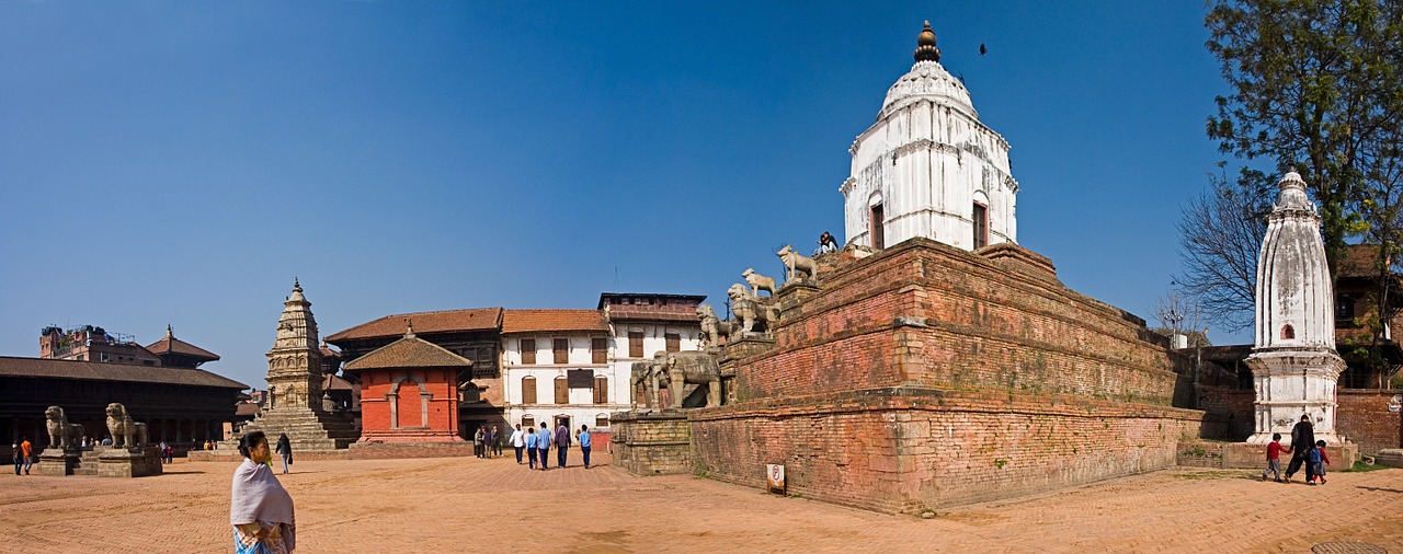 Kelionė, Nepalas, Bhaktapur, Architektūra, Pastatas, Turistinis, Gatvė, Raudona, Plyta, Miesto