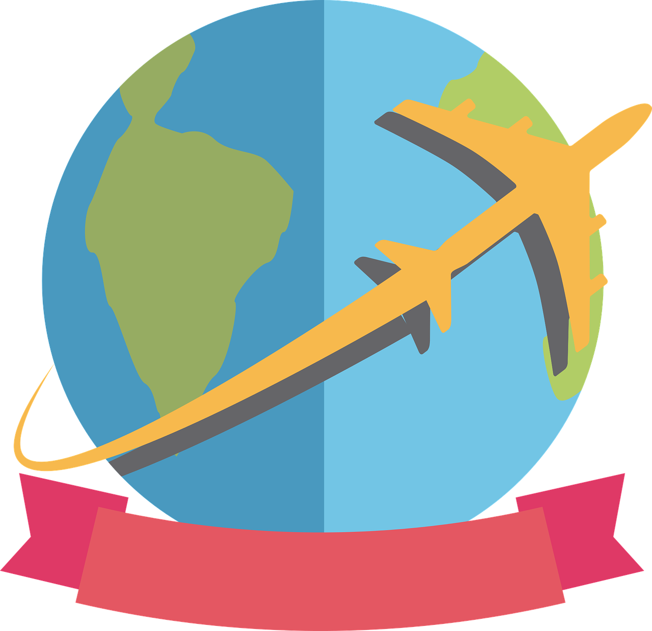 Kelionė, Pasaulis, Aplink Pasauli, Lėktuvas, Logo Kelionės, Planeta Žemė, Logotipas, Nemokama Vektorinė Grafika, Nemokamos Nuotraukos,  Nemokama Licenzija