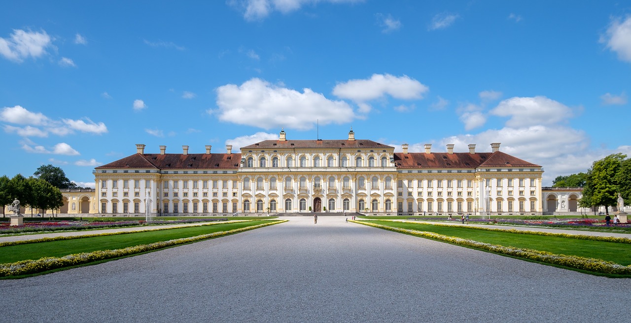 Kelionė,  Architektūra,  Dangus,  Pastatas,  Panorama,  Pilis,  Oberschleißheim,  Munich,  Pilies Parkas,  Istoriškai