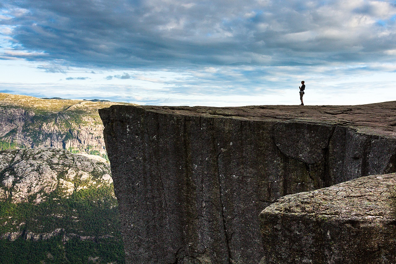 Kelionė,  Pobūdį,  Lauke,  Kraštovaizdis,  Preikestolen,  Norvegija,  Rokas,  Kalnų,  Natūralus,  Turizmas