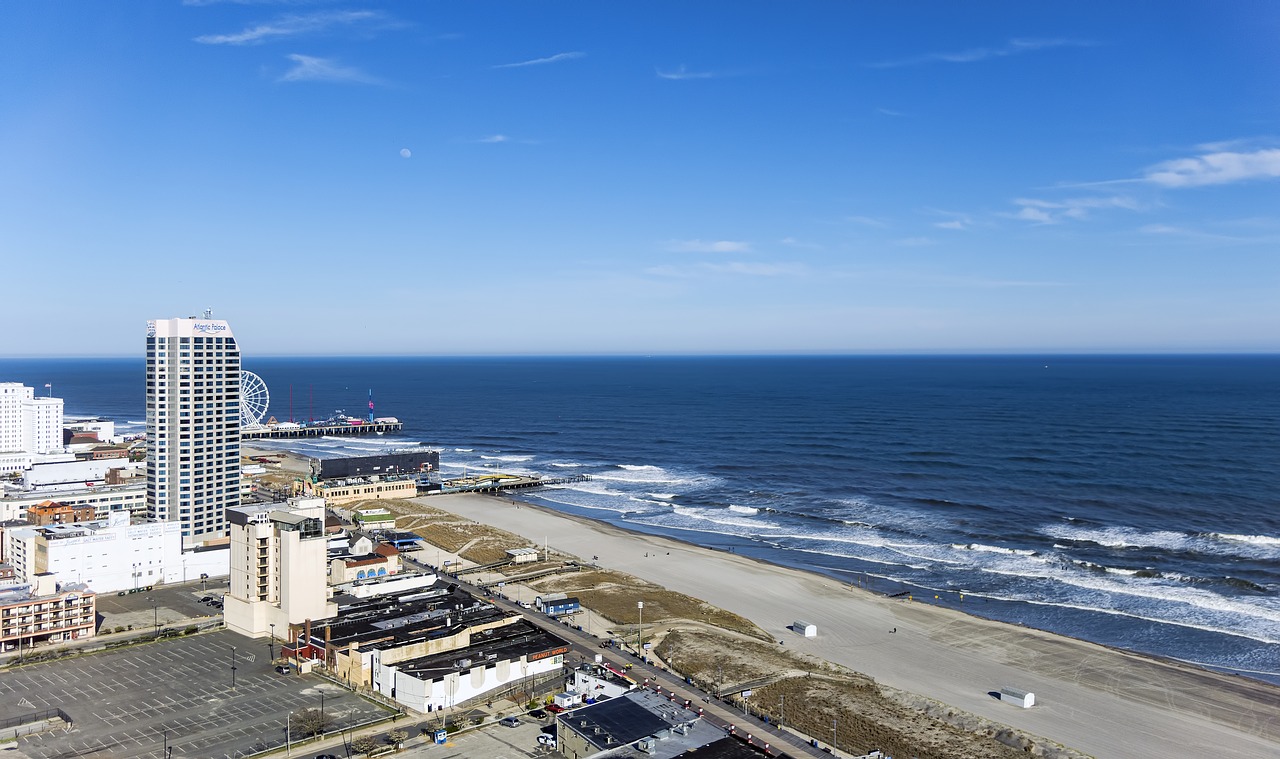 Kelionė,  Vandens,  Jūra,  Lauke,  Dangus,  Papludimys,  Vandenynas,  Atlantic City,  Boardwalk,  Saulė