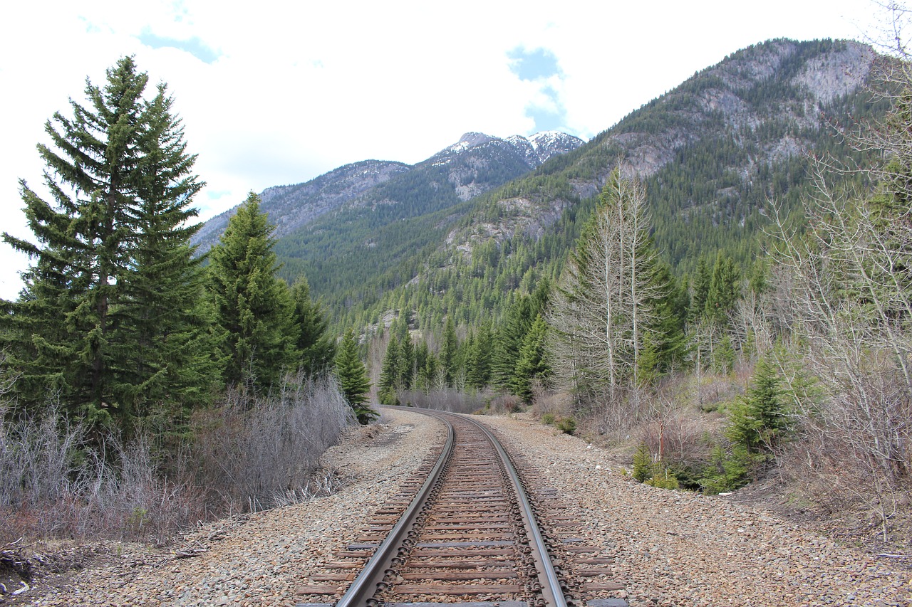 Kelionė,  Kelio,  Lokomotyvų,  Banff,  Canmore,  Kanados Rockies,  Kalnai,  Geležinkelio Bėgiai,  Kraštovaizdis,  Geležinkelio