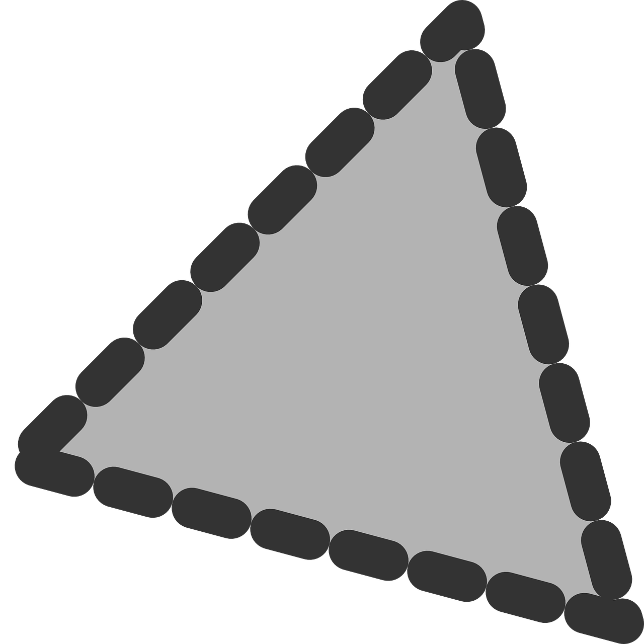 Trikampis, Poligonas, Geometrinis, Figūra, Lėktuvas, Figūra, Taškai, Sienos, Pilka, Nemokama Vektorinė Grafika