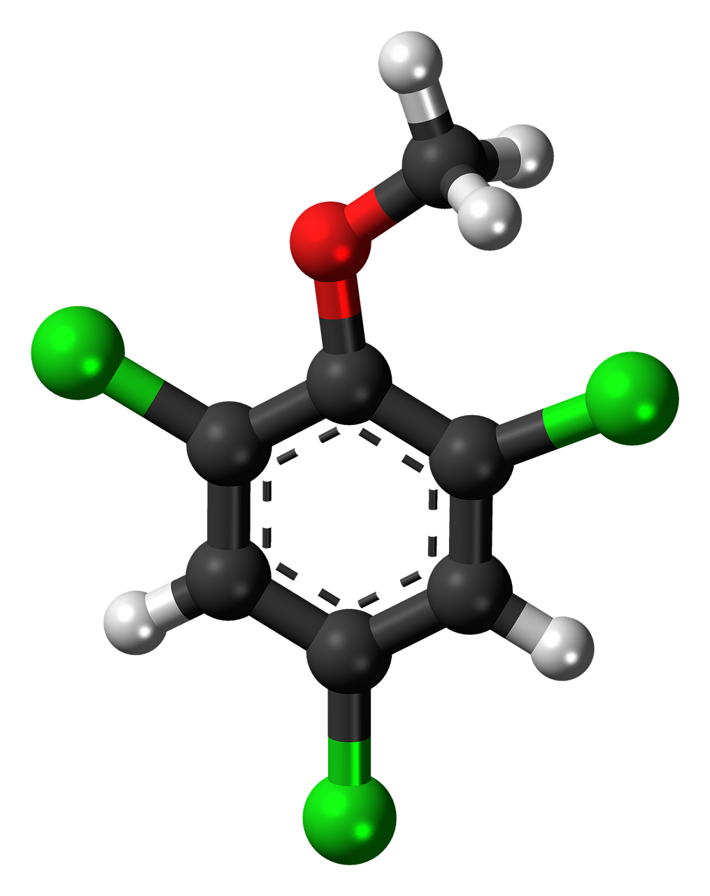 Trichloranizolas, Tca, Aromatiniai, Ciklinis, Modelis, Molekulė, Cheminis, Laboratorija, Mokslas, Junginys