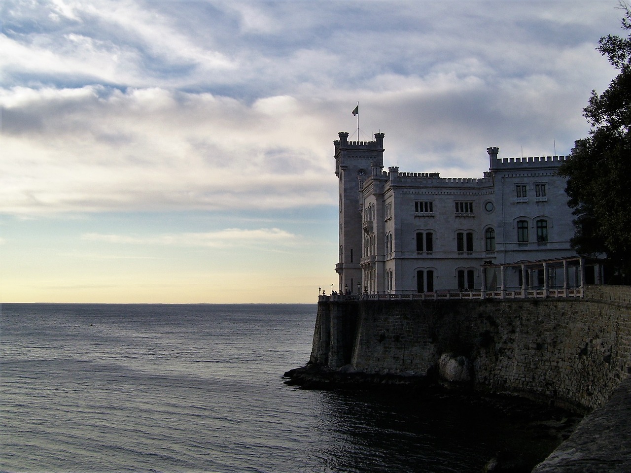 Trieste, Miramare Pilis, Jūra, Kraštovaizdis, Italy, Habsburgai, Nemokamos Nuotraukos,  Nemokama Licenzija