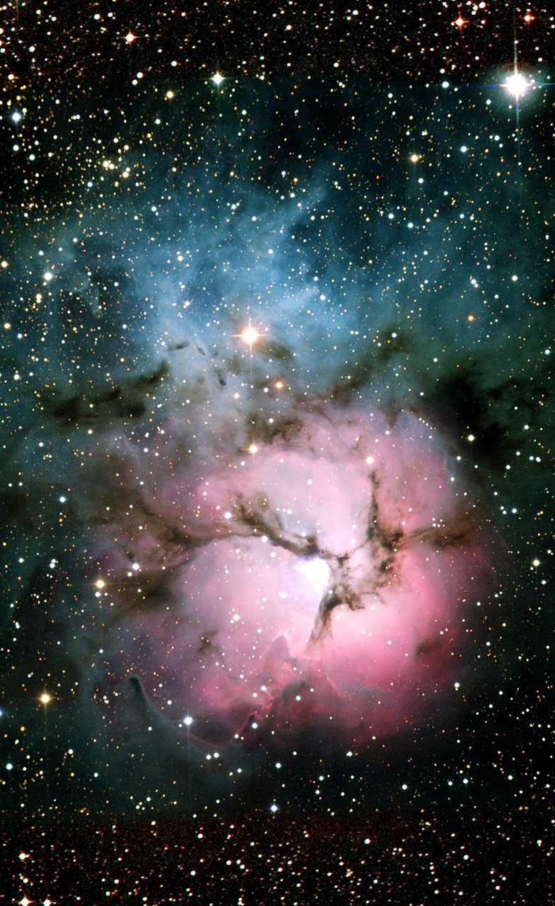 Trifidinė Ūkas, Messier 20, Ngc 6514, Emisijos Ūkas, Apmąstymų Turbinos, Žvaigždynas, Galaktika, Žvaigždėtas Dangus, Erdvė, Visata