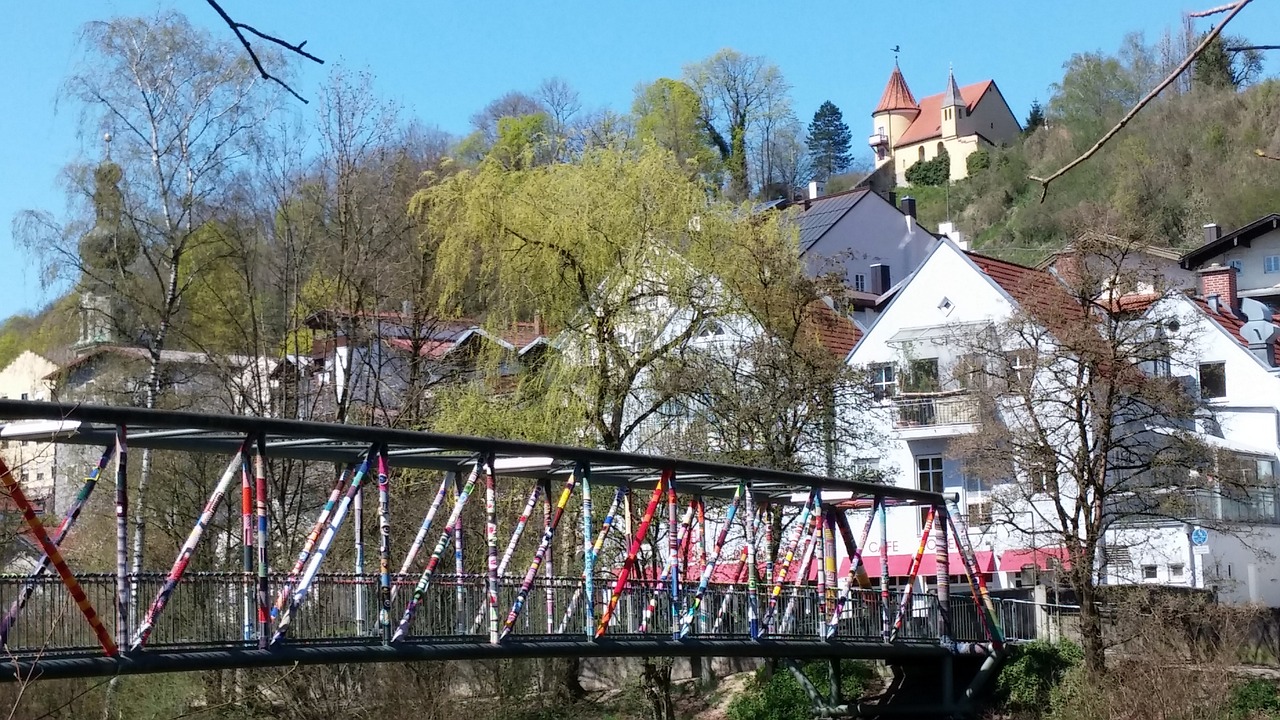 Trostberg,  Chiemgau,  Alz,  Alzbrücke,  Kūrinys,  Nėrimo,  Megzti,  Bürgerinitiative, Nemokamos Nuotraukos,  Nemokama Licenzija