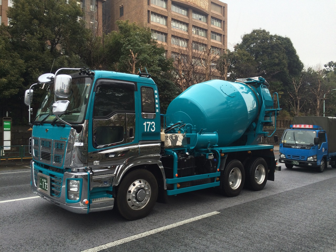 Sunkvežimis, Maišyklė, Apie, Cementas, Japonija, 2015 M., Nemokamos Nuotraukos,  Nemokama Licenzija