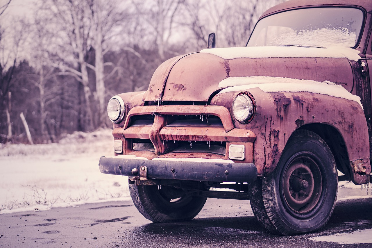 Sunkvežimis, Sunkvežimis, Vintage, Automobilis, Transporto Priemonė, Senas, Oldtimer, Klasikinis Automobilis, Rūdys, Rusvas