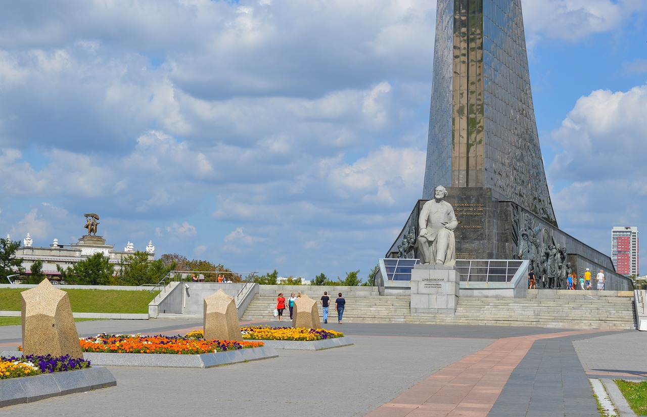 Tsiolkovsky, Kosminio Paminklo Užkariautojai, Alėja Astronautai, Enea, Moscow, Astronautika, Kosmosas, Rodyti Vietą, Rusija, Sovietinė Sąjunga