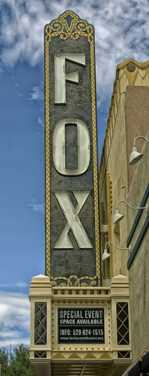 Tucson, Arizona, Miestas, Miestai, Miesto, Lapės Teatras, Orientyras, Istorinis, Hdr, Dangus