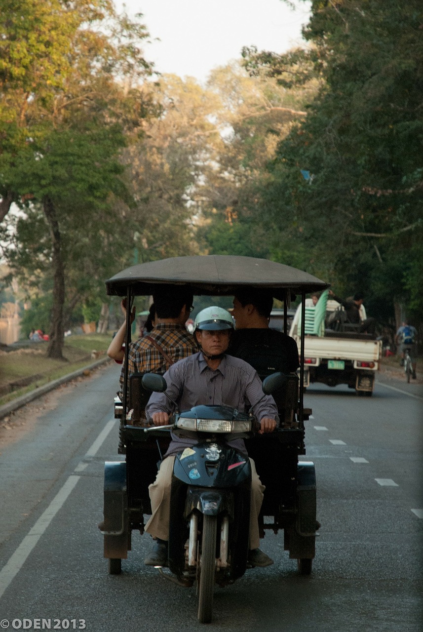 Tuk Tuk, Rickshaw, Kambodža, Transportas, Kelias, Eismas, Į Pietryčius, Siem Grižti, Nemokamos Nuotraukos,  Nemokama Licenzija