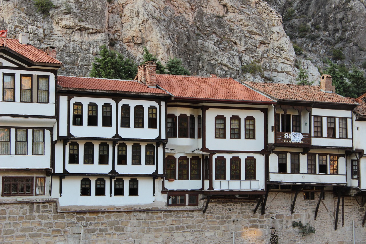 Turkija, Amasya, Namai, Istorinis, Architektūra, Kennedy, Senas, Namai, Balta, Nemokamos Nuotraukos