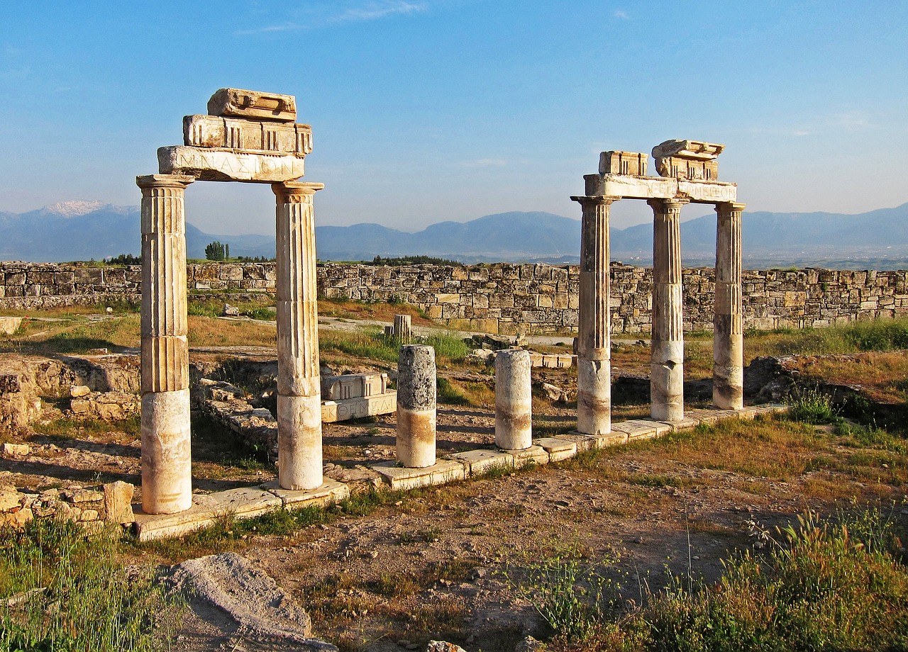 Turkija,  Hierapolis,  Senovės,  Kelionė,  Turizmas,  Istorija,  Architektūra,  Kultūra,  Stulpeliai,  Spalvinga