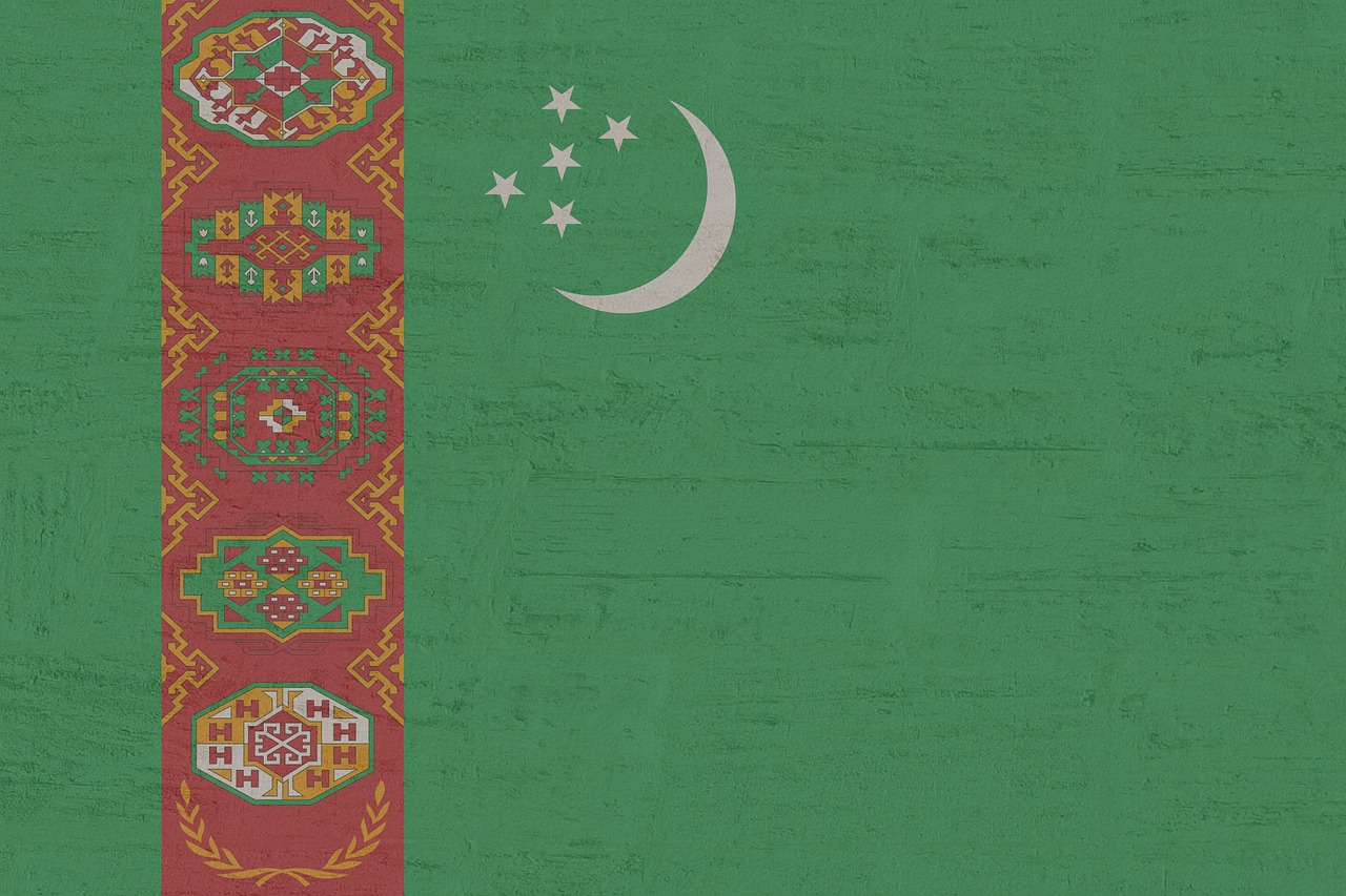 Turkmėnistanas, Vėliava, Tarptautinis, Nemokamos Nuotraukos,  Nemokama Licenzija