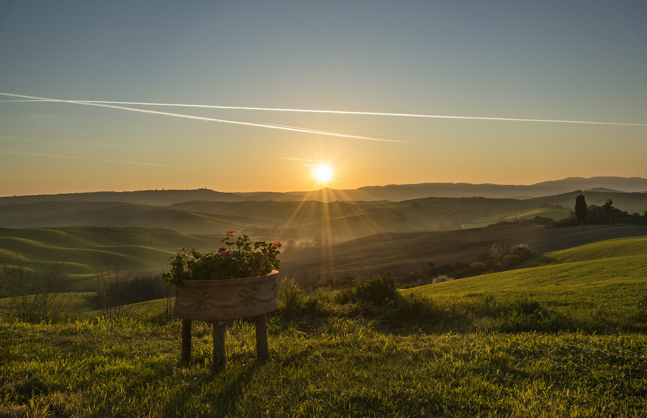 Toskana, Kraštovaizdis, Saulėlydis, Italy, Žemdirbystė, Nemokamos Nuotraukos,  Nemokama Licenzija