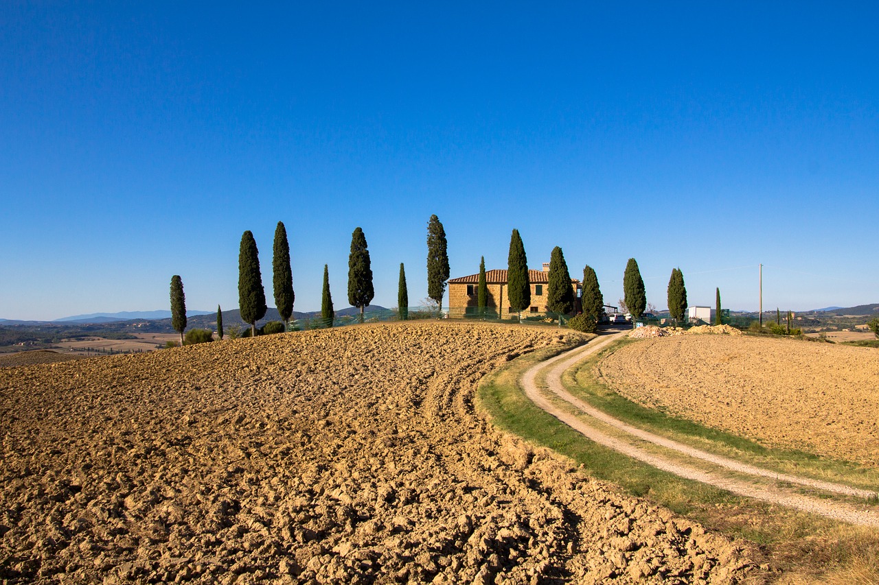 Toskana, Šventė, Italy, Kraštovaizdis, Ispanų, Panoraminis, Mėlynas, Viduržemio Jūros, Kaimas, Panorama