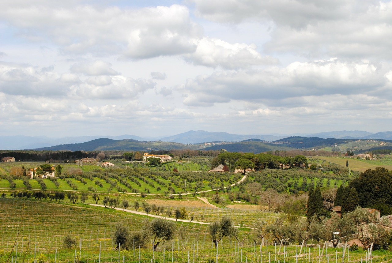 Toskana, Chianti, Italy, Kraštovaizdis, Vaizdas, Vynuogynai, Pavasaris, Horizontas, Nemokamos Nuotraukos,  Nemokama Licenzija