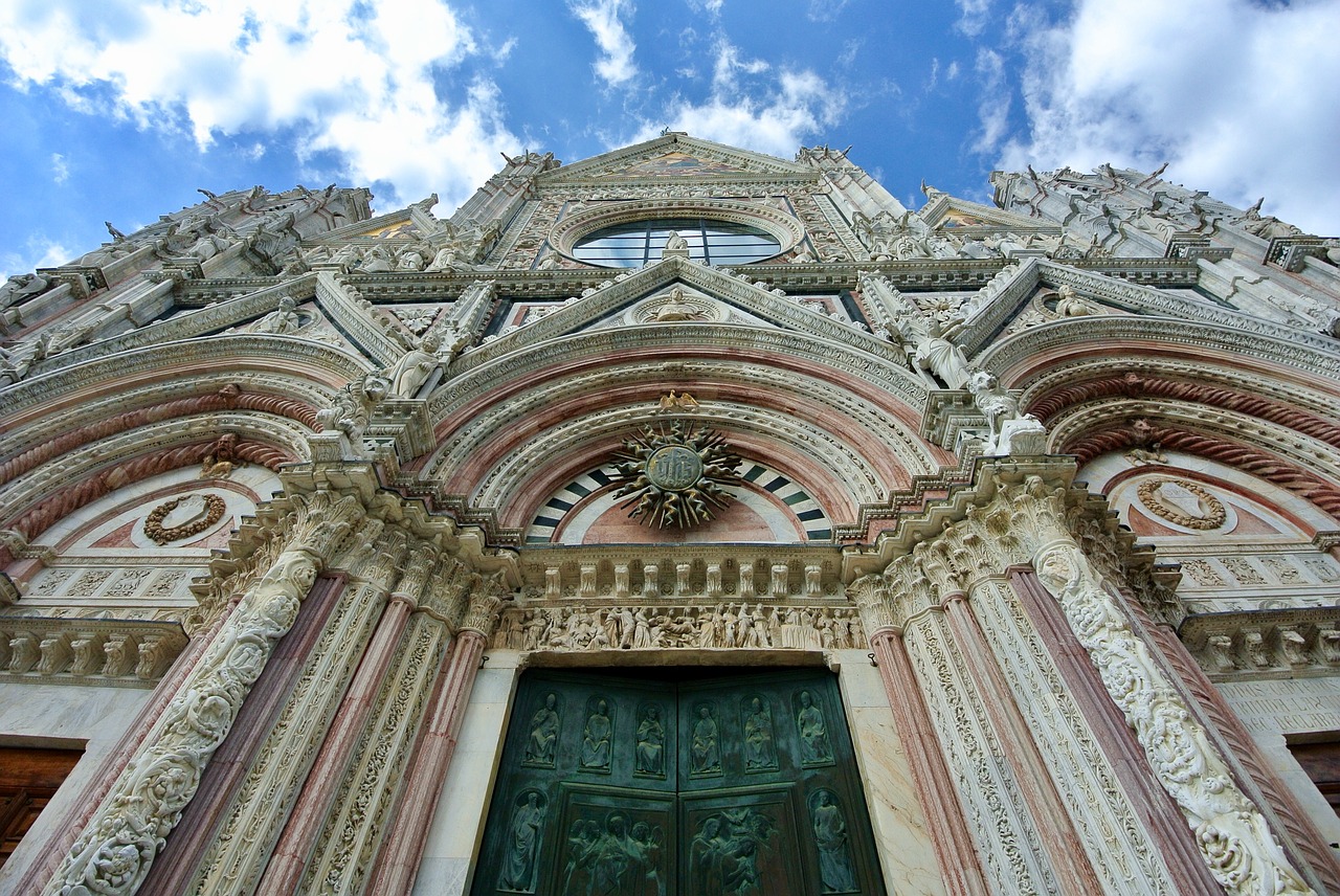 Toskana,  Italija,  Siena,  Katedra,  Duomo,  Portalo,  Lankytinos Vietos,  Architektūra,  Bažnyčia,  Namas
