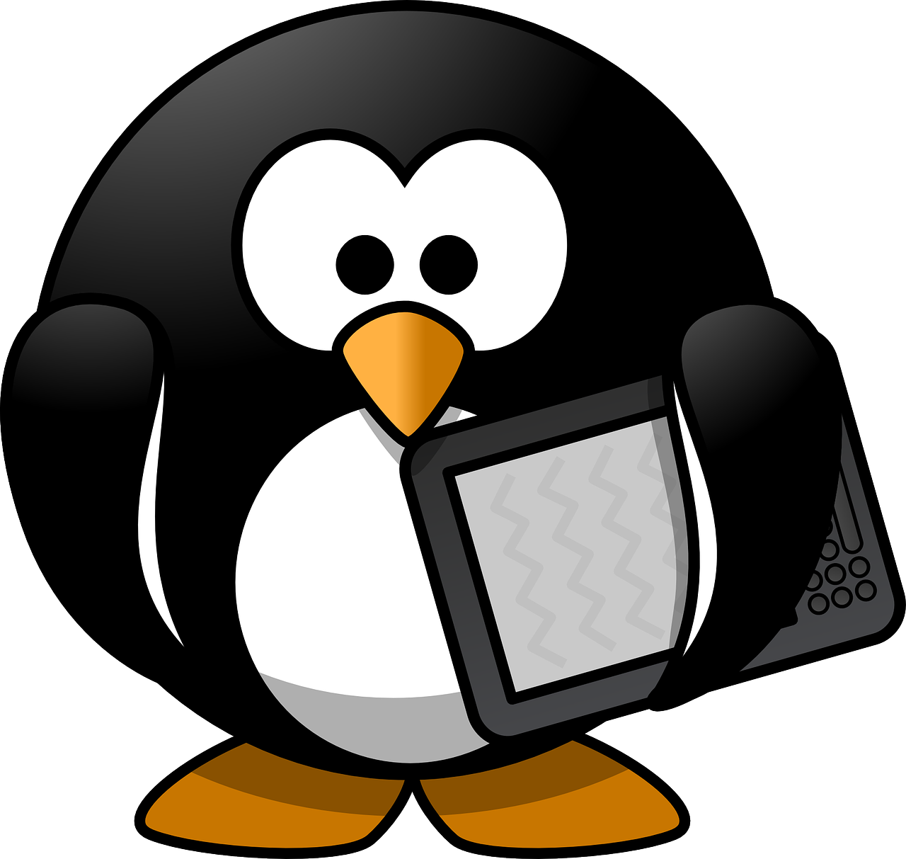 Tux, Gyvūnas, Paukštis, Knyga, Ebook, E-Knygos Skaitytojas, Ereader, Šiuolaikiška, Pingvinas, Skaityti