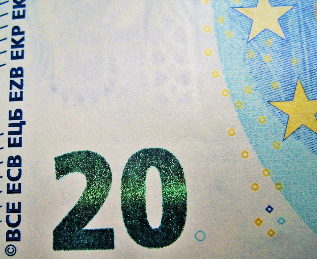 Dvylika Eurų, Išsamiai, Smaragdas Sumokėtas, Nauji Dvidešimtieji, Priekinė Pusė, Dolerio Kupiūra, 20, Valiuta, Euras, Finansai