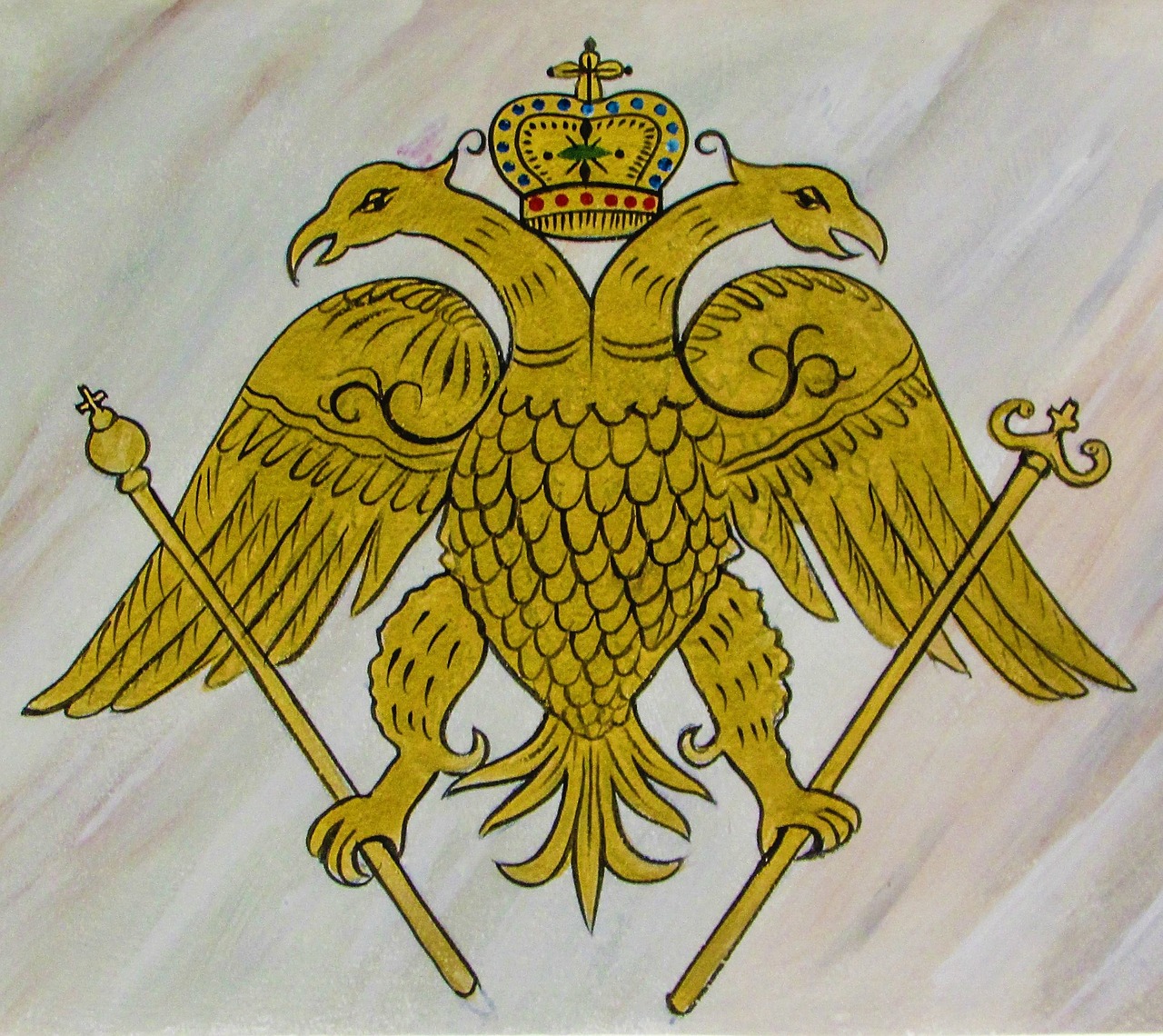 Du Galvos Erelis, Emblema, Simbolis, Byzantium, Ortodoksas, Dvigubas Galvas, Imperija, Erelis, Auksinis, Karūna