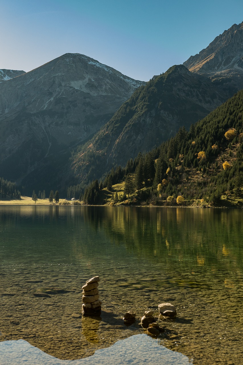 Tyrol, Bergsee, Vilsalpsee, Alpių, Vilsalpseeberge, Kalnai, Tannheim, Vanduo, Gamta, Austria