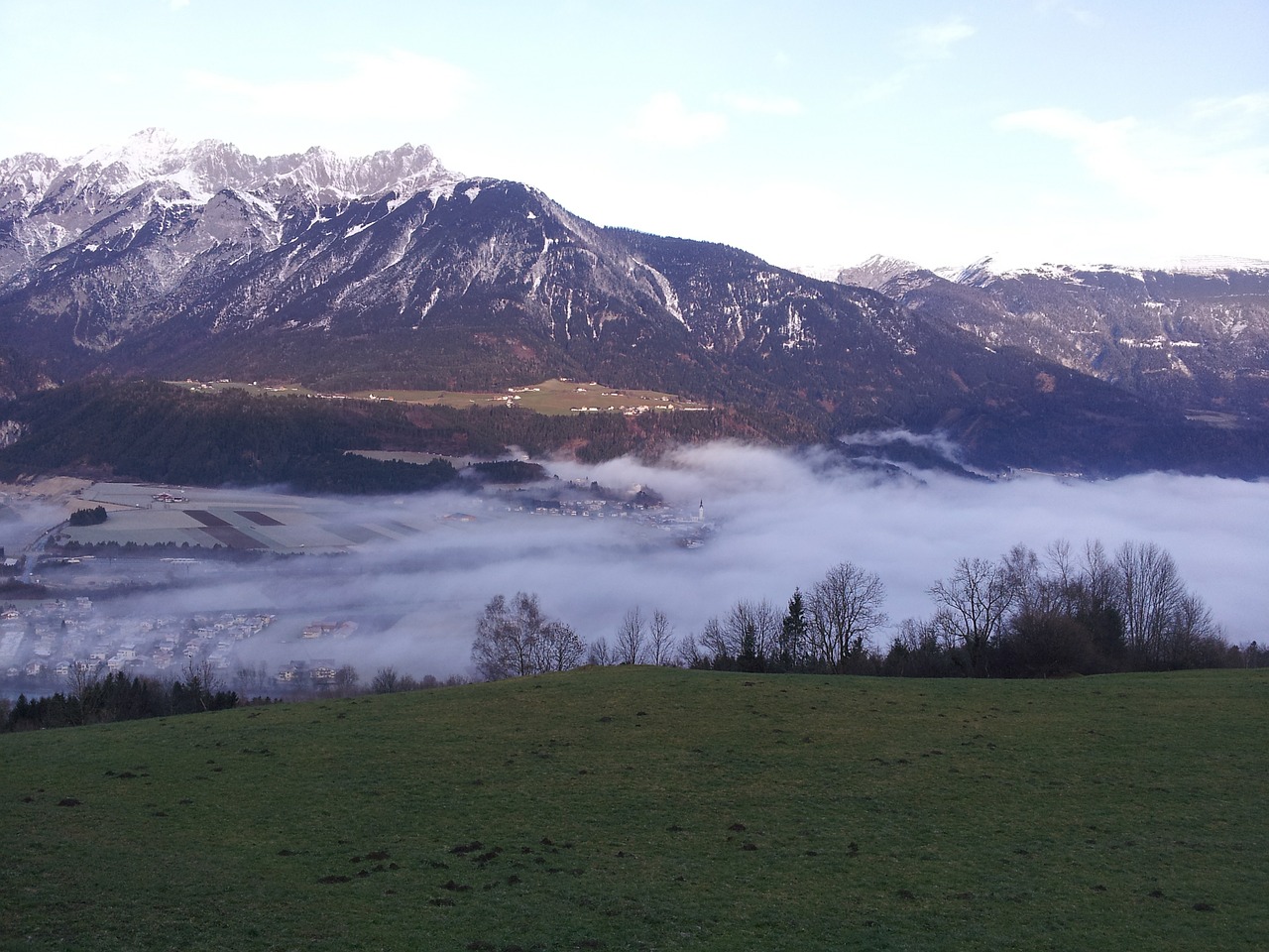 Tyrol, Intalto Slėnis, Austria, Alpių, Vomp, Panorama, Kalnai, Tirolo Alpės, Gamta, Debesys