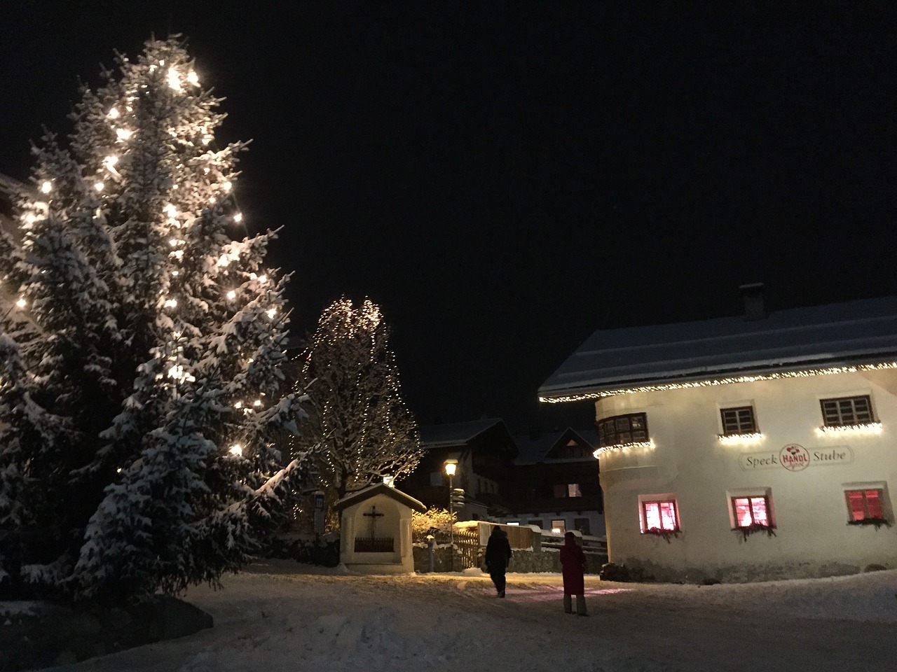 Tyrol, Fiss, Žiema, Naktinis Vaikščiojimas, Bergdorf, Kalėdos, Serfaus-Fiss-Ladis, Nemokamos Nuotraukos,  Nemokama Licenzija
