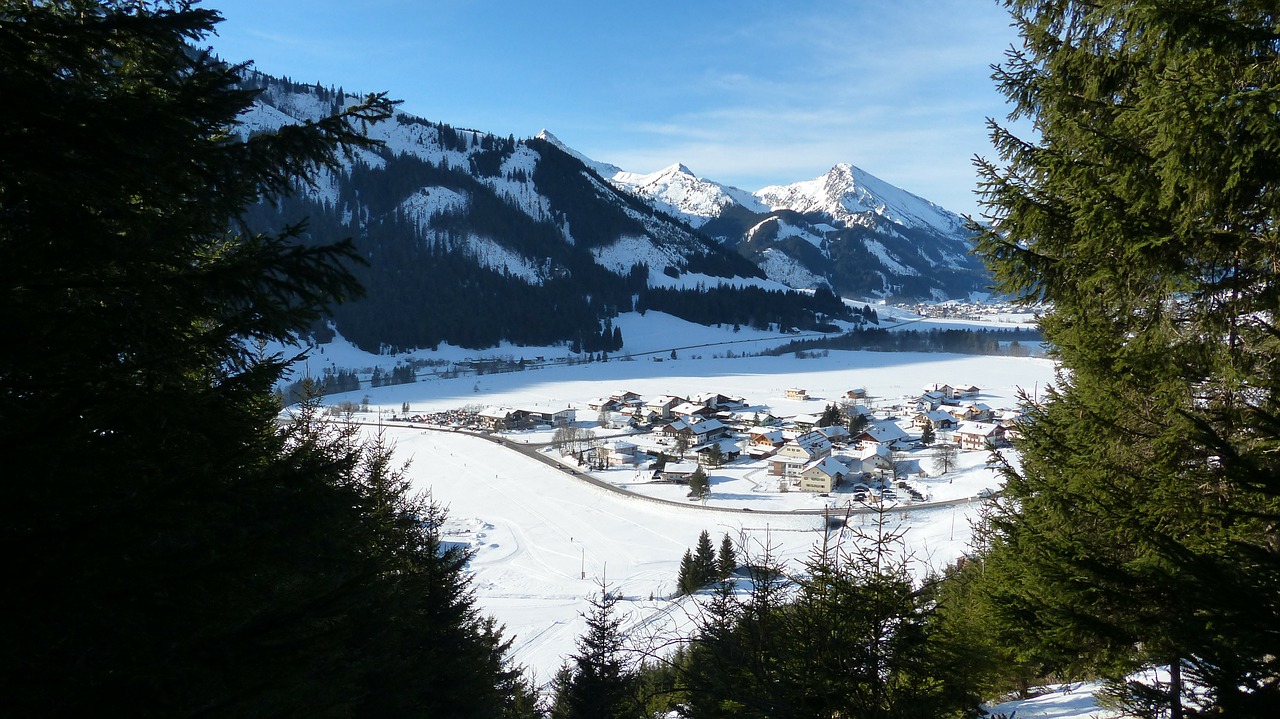 Tyrol, Tannheimertal, Grän, Žiema, Sniegas, Dangus, Mėlynas, Panorama, Nemokamos Nuotraukos,  Nemokama Licenzija