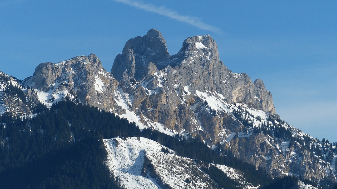 Tyrol, Tannheimertal, Raudona Flüh, Gimpelis, Žiema, Sniegas, Dangus, Mėlynas, Panorama, Nemokamos Nuotraukos
