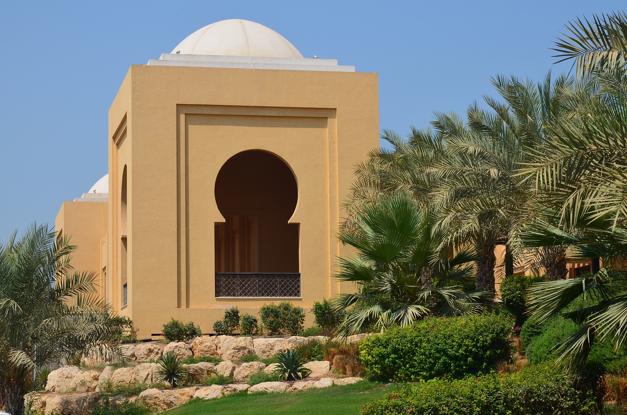 U E E, Arabiškas, Ras Al Khaimah, Hilton Ras Al Khaimah, Viešbutis, Bungalow, Šventė, Palmės, Parkas, Viešbučio Kompleksas