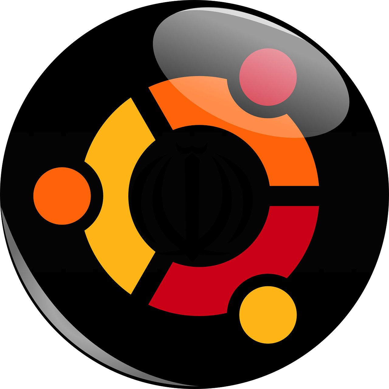Ubuntu Logotipas, Ubuntu, Logotipas, Linux, Operacinė Sistema, Kompiuteris, Juoda, Piešimas, Nemokamos Nuotraukos,  Nemokama Licenzija