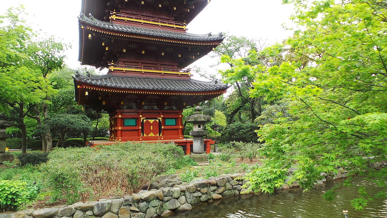 Ueno, Japanese, Japonija, Tokyo, Pagoda, Gamta, Nemokamos Nuotraukos,  Nemokama Licenzija