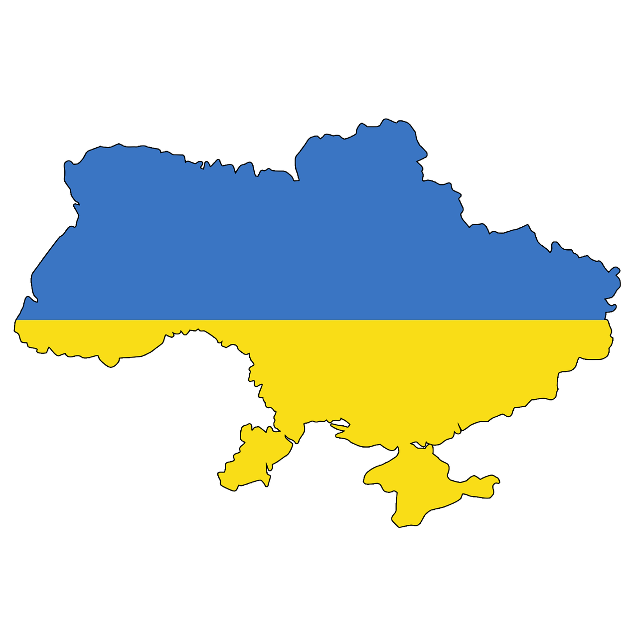Ukraina, Krymas, Žemėlapis, Vėliava, Kontūras, Sienos, Šalis, Europa, Eu, Amerikos Valstijos