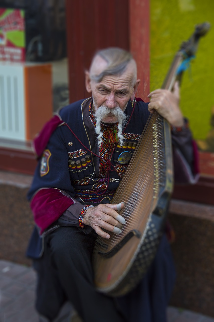 Ukraina, Bandura, Muzika, Instrumentas, Ukrainietis, Muzikinis, Eilutė, Muzikantas, Žaisti, Asmuo