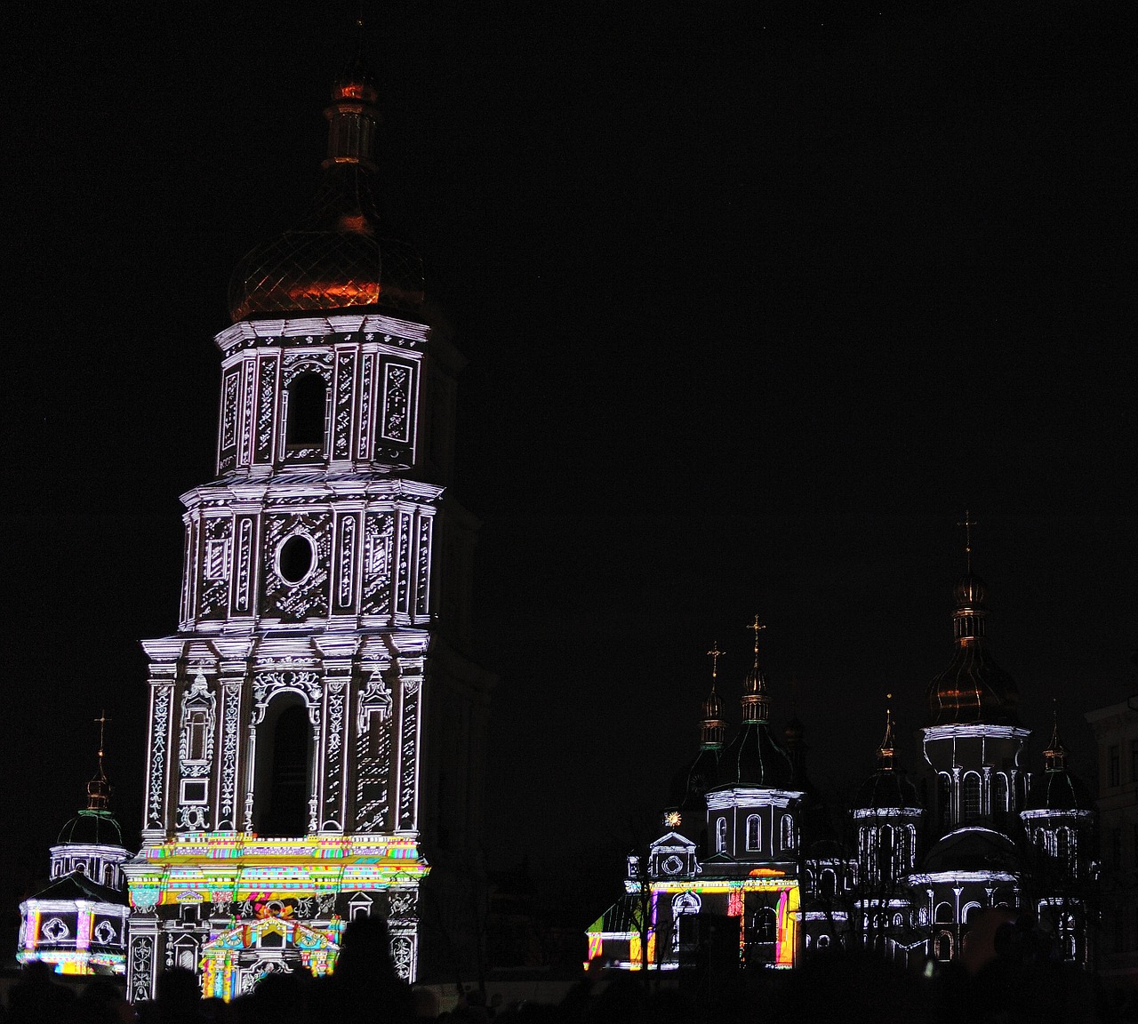 Ukraina, Kiev, Šv. Sofijos Katedra, Šventykla, Katedra, Unesco, Naktis, Nemokamos Nuotraukos,  Nemokama Licenzija