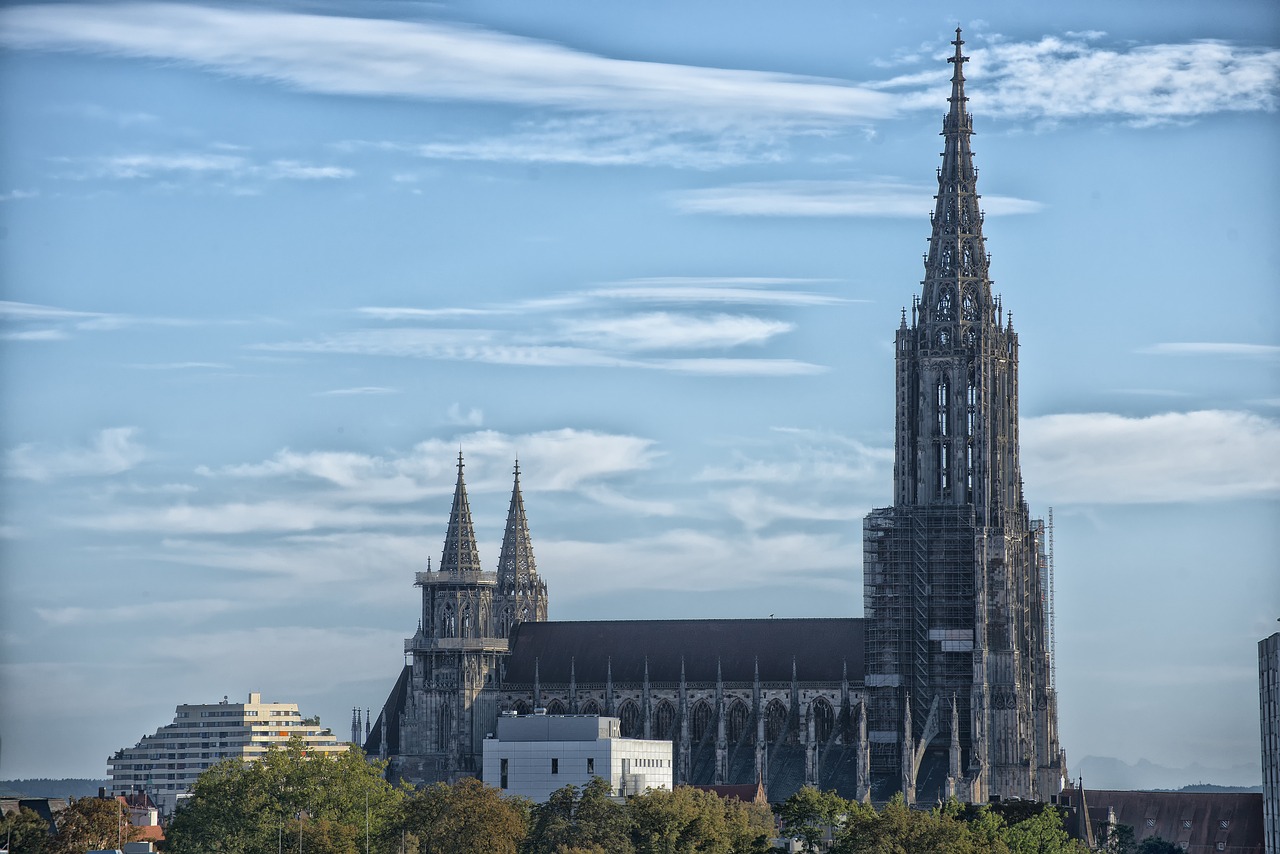 Ulm, Münsteris, Ulmi Katedra, Bokštas, Spire, Pastatas, Akmuo, Miesto Vaizdas, Bažnyčios Ulma, Hdr