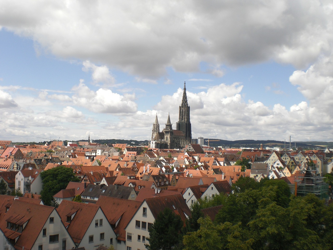 Ulm, Münsteris, Oras, Miestas, Bažnyčia, Ulmi Katedra, Dangus, Nemokamos Nuotraukos,  Nemokama Licenzija