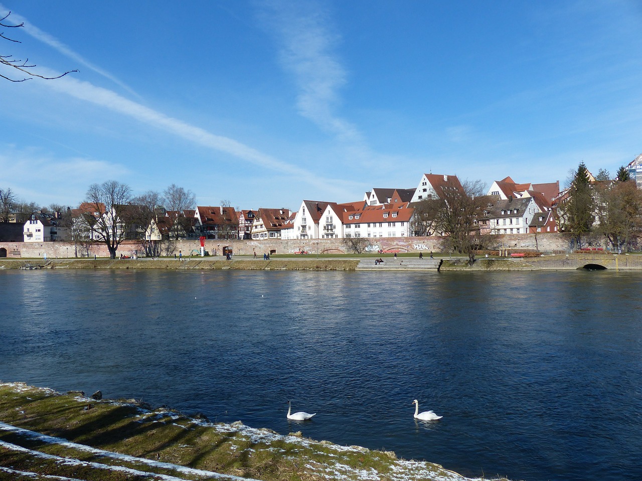 Ulm, Miestas, Perspektyva, Miesto Vaizdas, Vaizdas, Namai, Namai, Dangus, Stogai, Danube