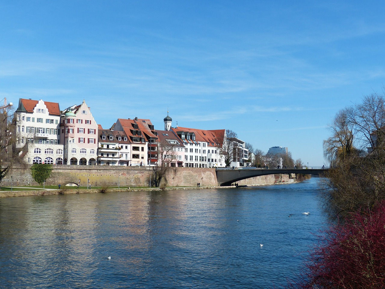 Ulm, Miestas, Perspektyva, Miesto Vaizdas, Vaizdas, Namai, Namai, Dangus, Stogai, Danube