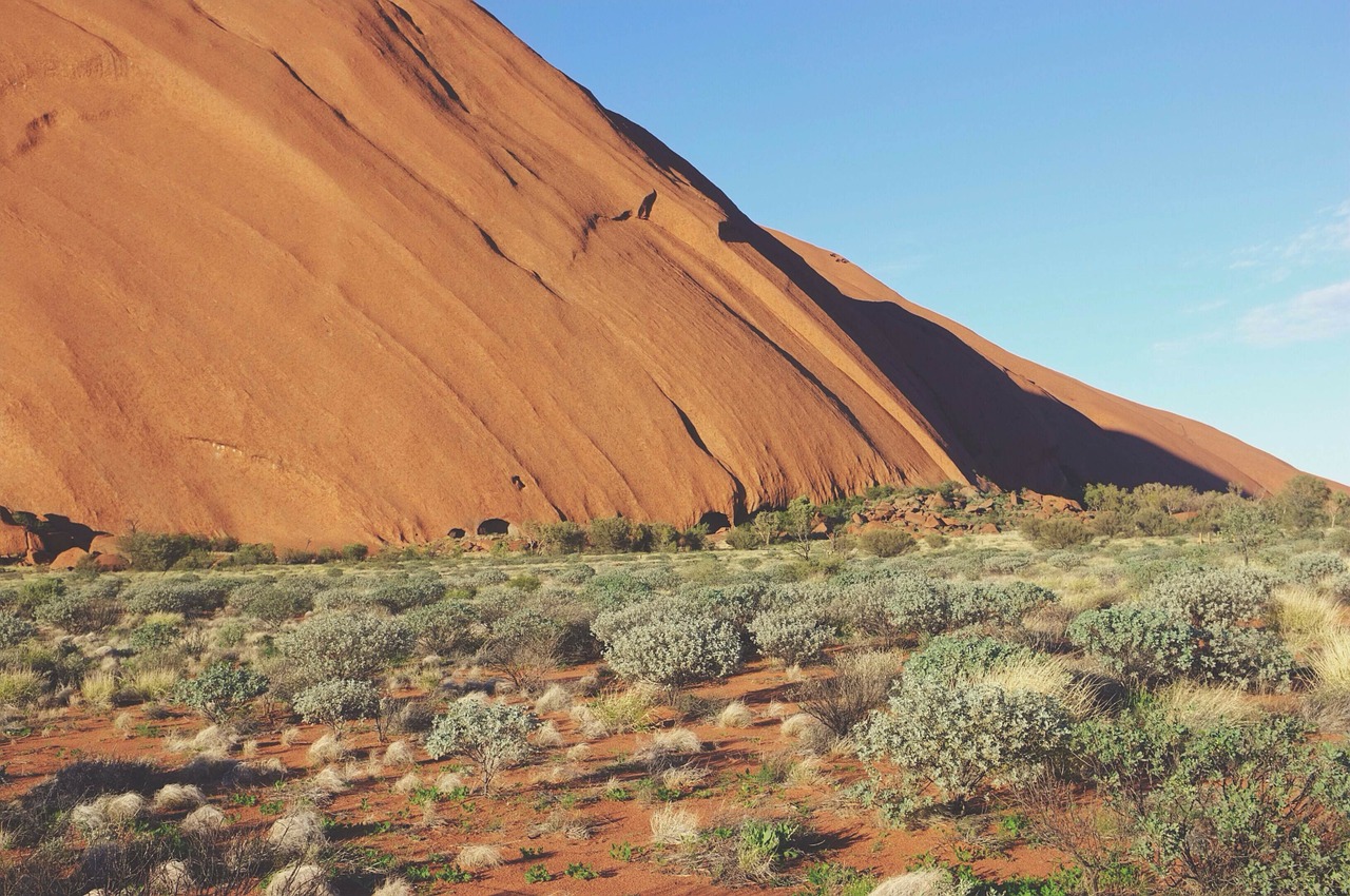 Uluru, Ayers Rock, Australia, Smiltainis, Raudona, Outback, Raudona Roko, Uolienų Formavimas, Sausas, Kraštovaizdis