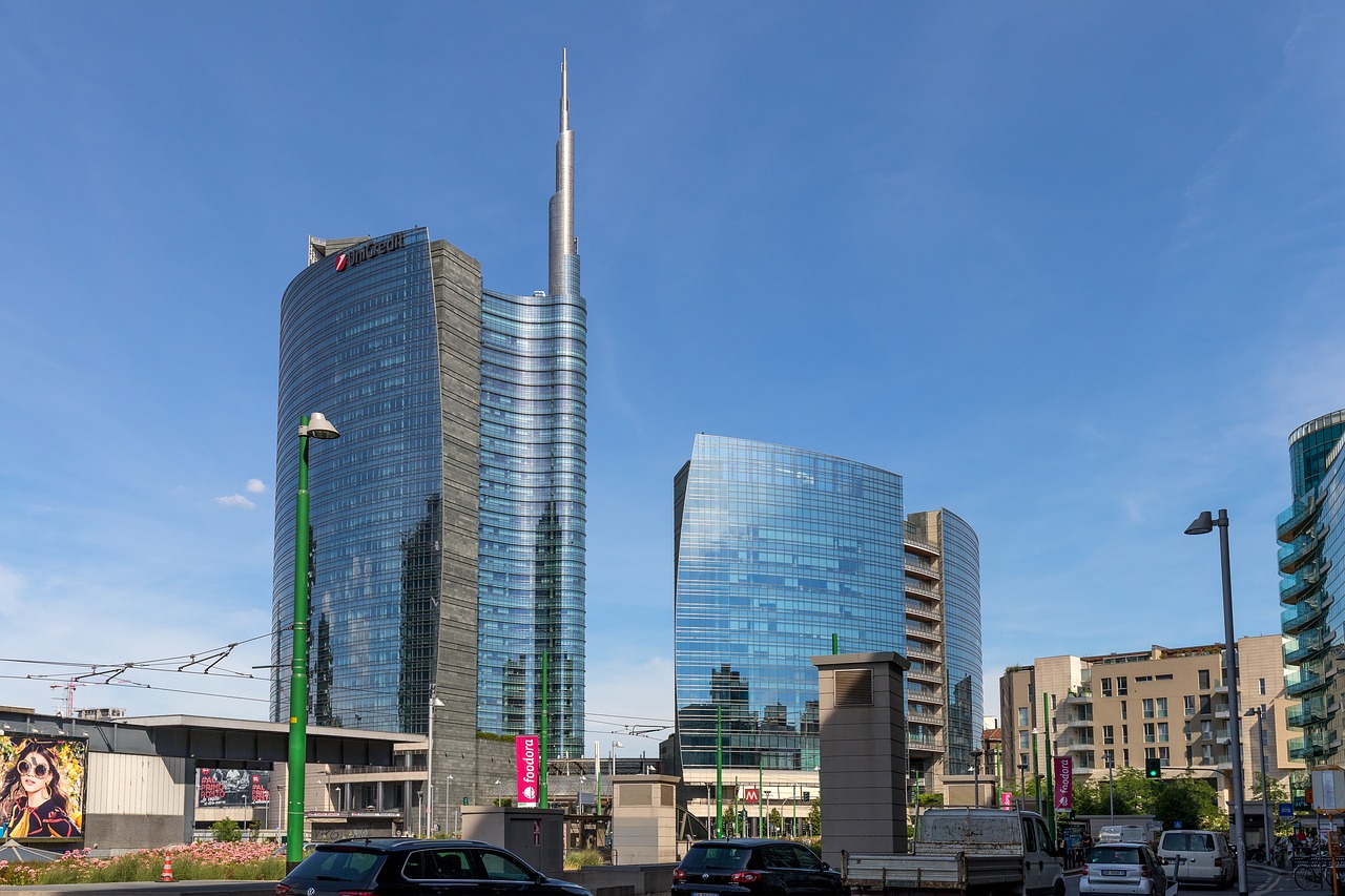 Unicredit Tower, Piazza Gae Aulenti, Milanas, Nemokamos Nuotraukos,  Nemokama Licenzija