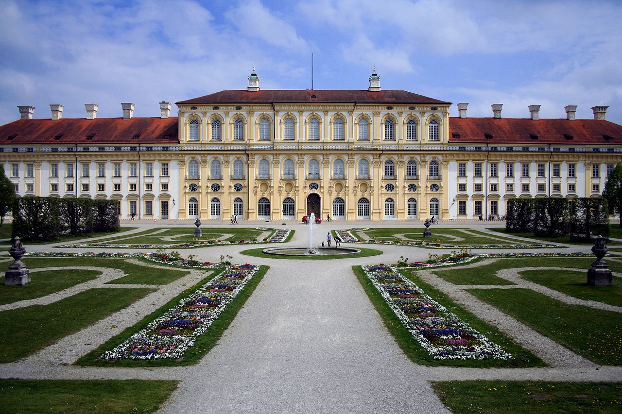 Unterschleissheim Germany, Pilis, Sodo Architektūra, Munich, Parkas, Vanduo, Vokietija, Romantiškas, Pilies Parkas, Langas