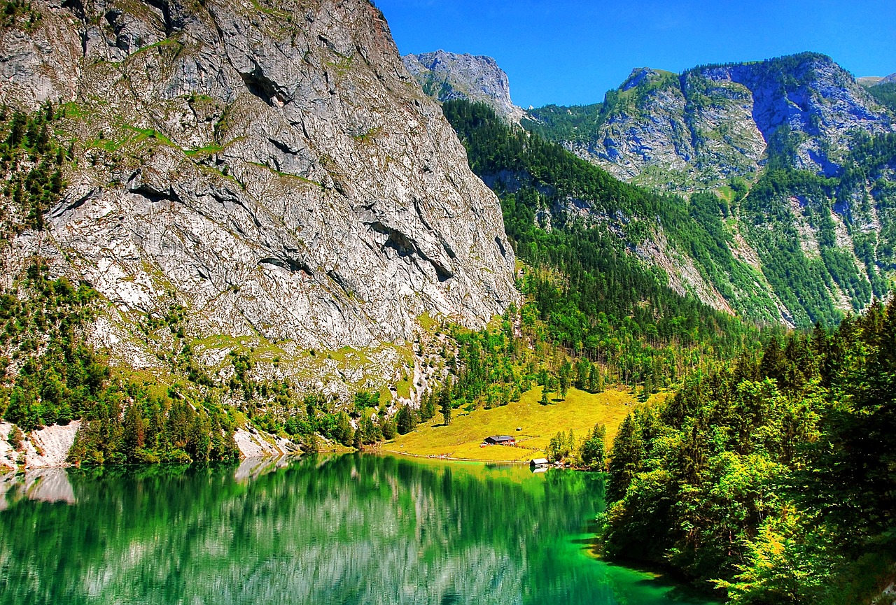 Viršutinis Ežeras, Bavarija, Nuotaika, Vaizdas, Berchtesgaden, Königssee, Miškas, Bergsee, Gamta, Saletas