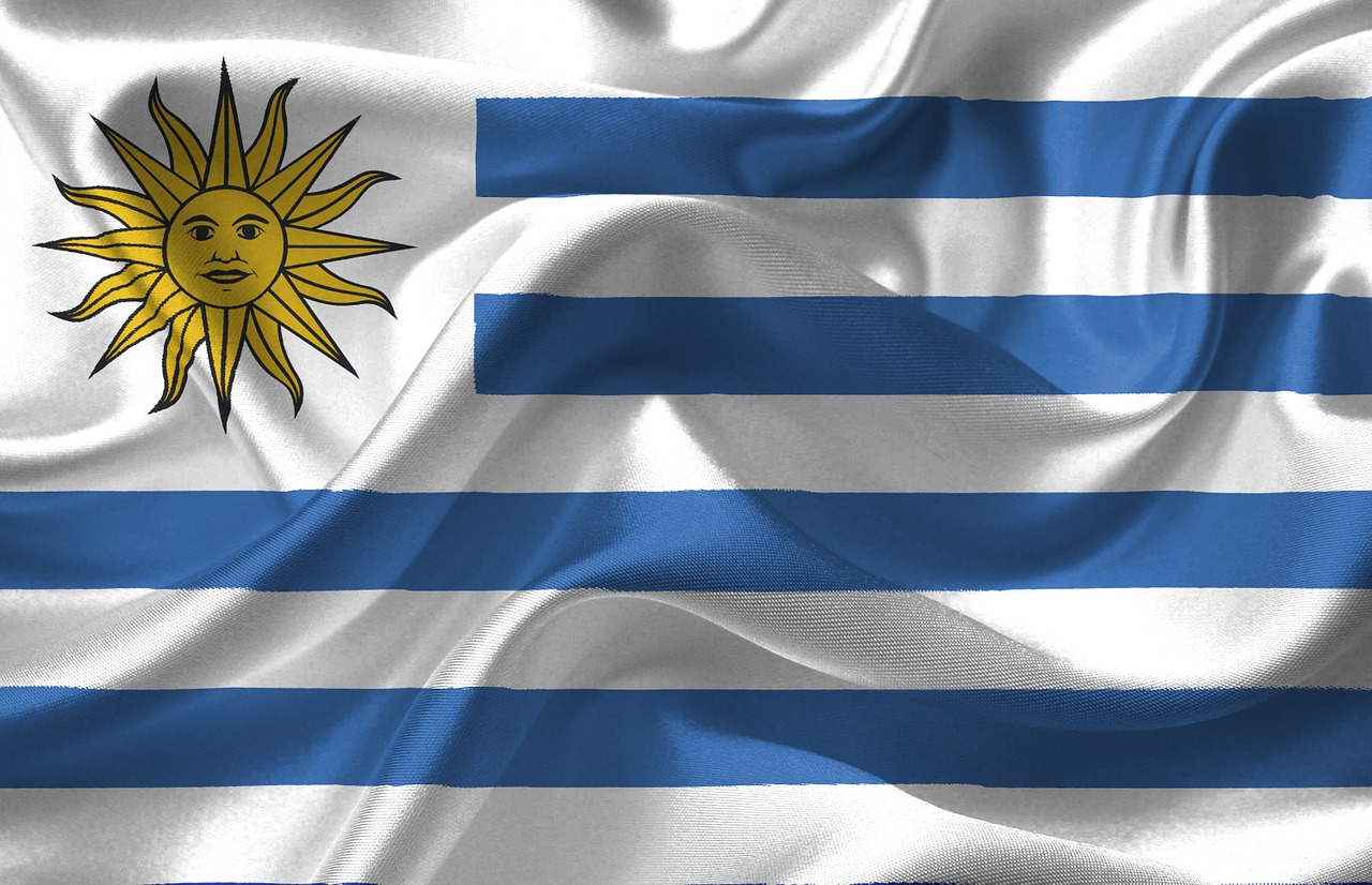 Urugvajus, Vėliava, Šalis, Šalyse, Amerikietis, Simbolis, Tauta, Nacionalinis, Šviesiai Mėlyna Ir Balta, Geltona