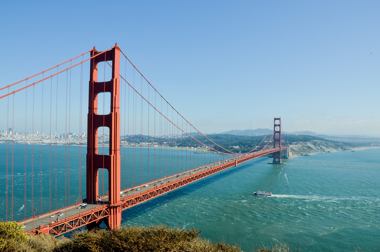 Auksinių Vartų Tiltas, Usa, Amerikietis, Tiltas, San Franciskas, Vaizdas, Požiūris, Kalifornija, Lankytinos Vietos, Kraštovaizdis