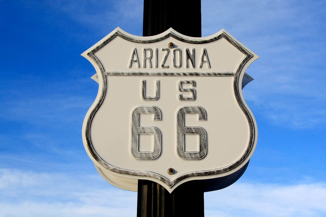 Jav,  Route 66,  Amerika,  Arizona,  Dykuma,  Skydas,  Harley,  Road Trip Atostogos,  Maršrutas, Nemokamos Nuotraukos