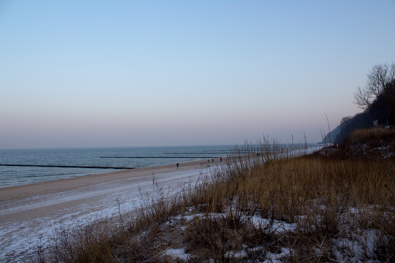 Usedom, Jūra, Papludimys, Sniegas, Žiema, Gamta, Baltijos Jūra, Kranto, Vanduo, Kraštovaizdis